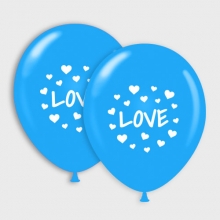 Blauwe Love ballonnen